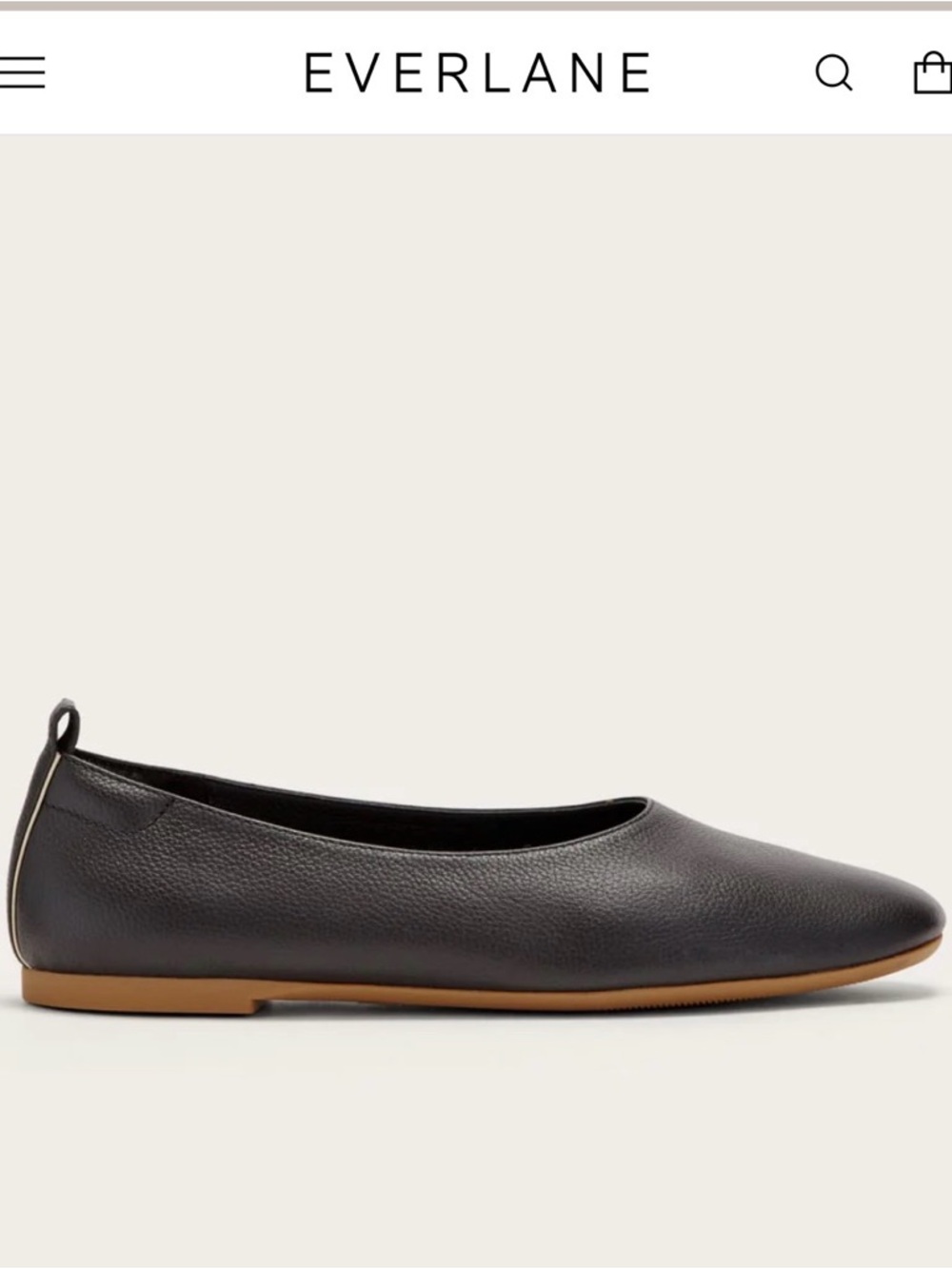 Like-new Everlane Day Glove Black Leather Flats